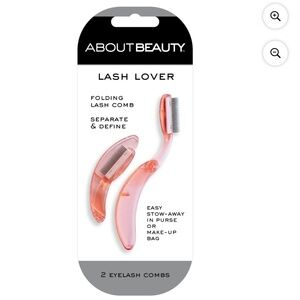NEW About Beauty Lash Lover Folding Eyelash Comb, 2-count